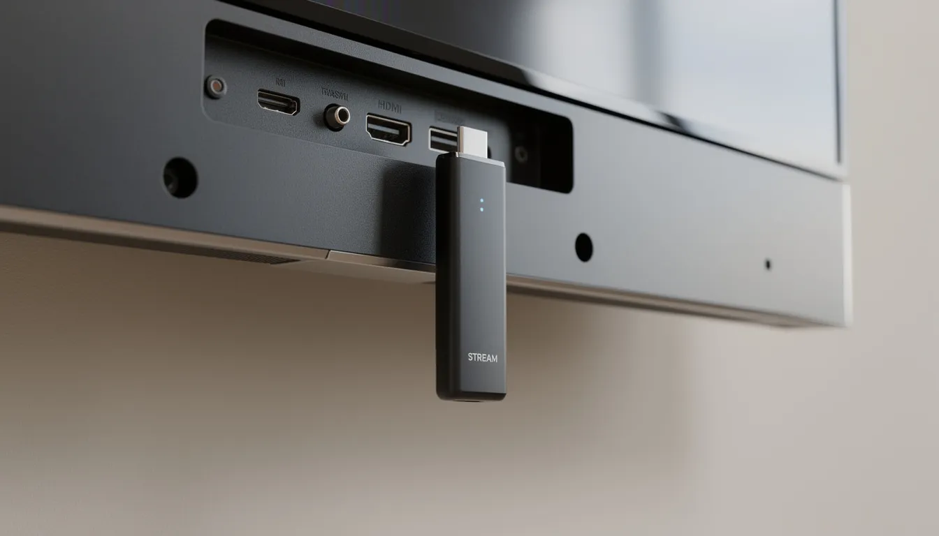 Amazon Fire Stick 4K connected to TV HDMI port setup in Canada